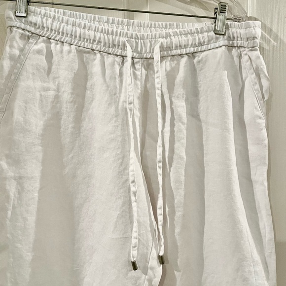 Tommy Bahama White 100% Linen Drawstring Pants EC  Size M - Picture 4 of 12